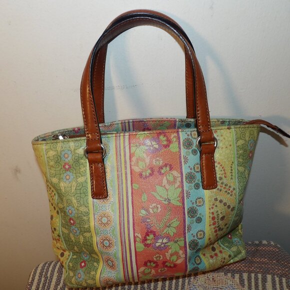 Fossil Handbags - Fossil Vinyl Floral Summer Tote Bag